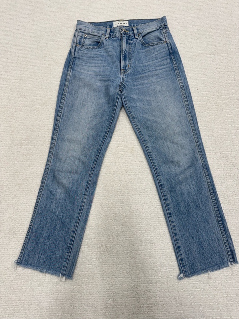 SLVRLAKE 26 Classic High-Rise Straight Leg Jeans - Light Blue